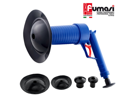 Pistola Stura Scarichi ad Aria Compressa per WC, doccia, bidet e lavabo