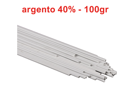 Bacchette lega per brasatura senza cadmio 100 gr - 40% argento