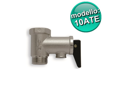 Valvola di sicurezza per scaldabagno tipo pesante MF 1/2'' - 10 ATE