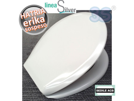 Sedile per wc ERIKA sospeso Hatria in termoindurente - ACB Ercos Silver