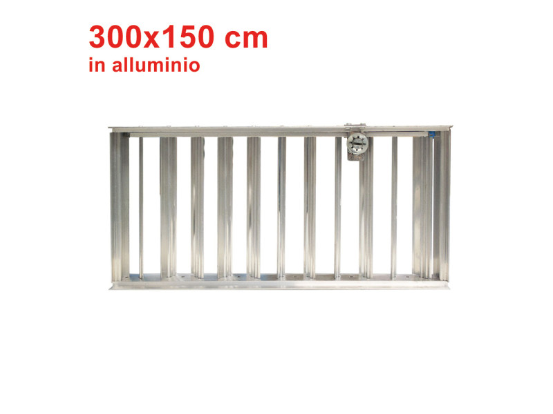 Serranda in alluminio regolabile per bocchetta 300x150 mm