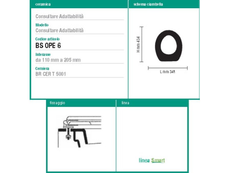 Sedile per wc SIMPLEX Cesame non originale - ACB Ercos
