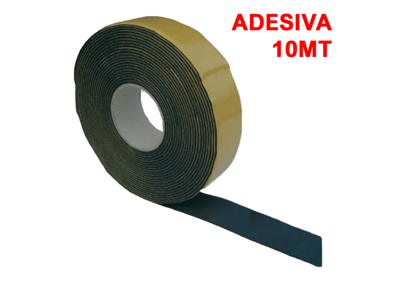 Benda isolante adesiva nera in neoprene - 10 Mt