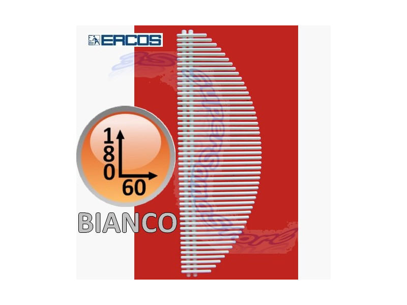 Termoarredo design VELA ERCOS bianco cm 180x60 - Idropolis