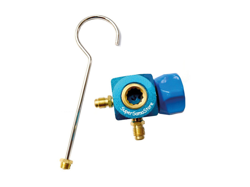 Base in alluminio con 1 rubinetto per manometri