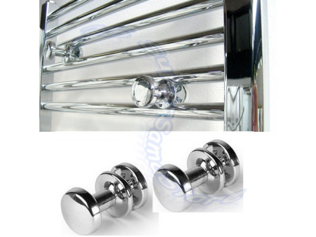 Coppia appendini cromati per scaldasalviette termoarredi