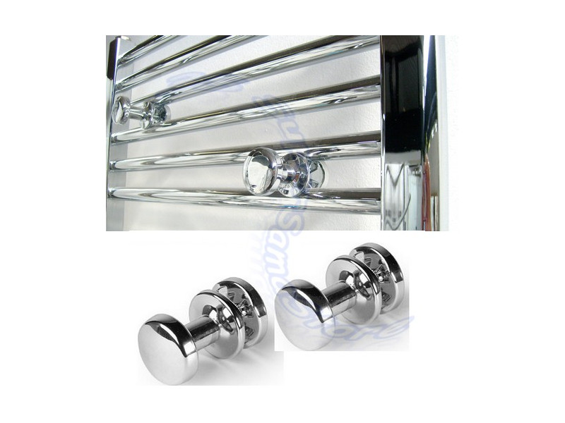 Coppia appendini cromati per scaldasalviette termoarredi