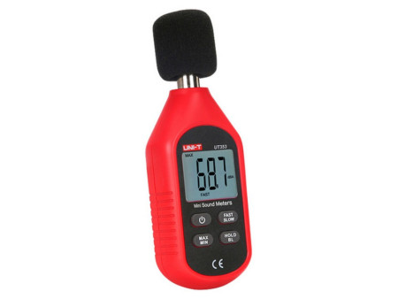 Mini fonometro digitale con display LCD UT353 - range 30 - 130 dbA