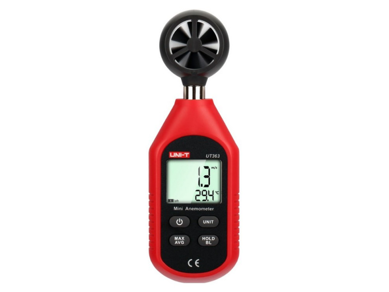 Mini anemometro digitale con display LCD UT363 - range 0-30 m/s