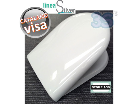 Sedile per wc VISA Catalano in termoindurente avvolgente - ACB Ercos Silver
