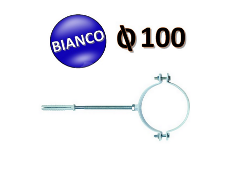 Collare in acciaio verniciato bianco Ø 100 mm