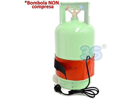 Fascia riscaldante termostatata elettrica per bombola refrigerante 230V 400W 840x80 mm