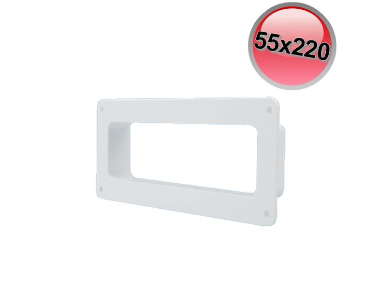 Cornice terminale per condotto canale aria rettangolare 55x220 mm VMC cappa cucina