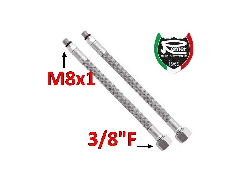 Coppia di flessibili FLEXITALY 45cm - M8x1 x 3/8