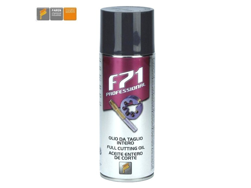 F71 Professional - olio da taglio e filettatura Faren flacone spray da 400 ml