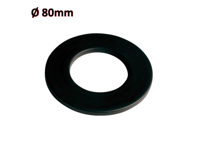 Rosone nero coprimuro in silicone Ø 80 mm silconico