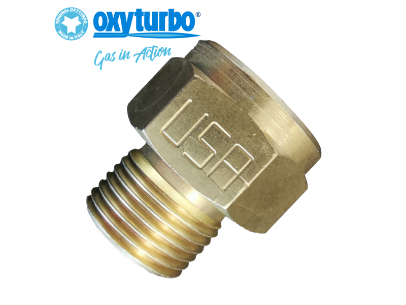 Cafopgrill CO2 Adattatore, Convertitore Adattatore per Bombola Co2 W21.8 CGA320 per Acquario (Female W21.8 To CGA320 Male)