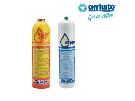 Bombole cartucce di ricambio ossigeno e maxy gas per stazione Turbo Set 90