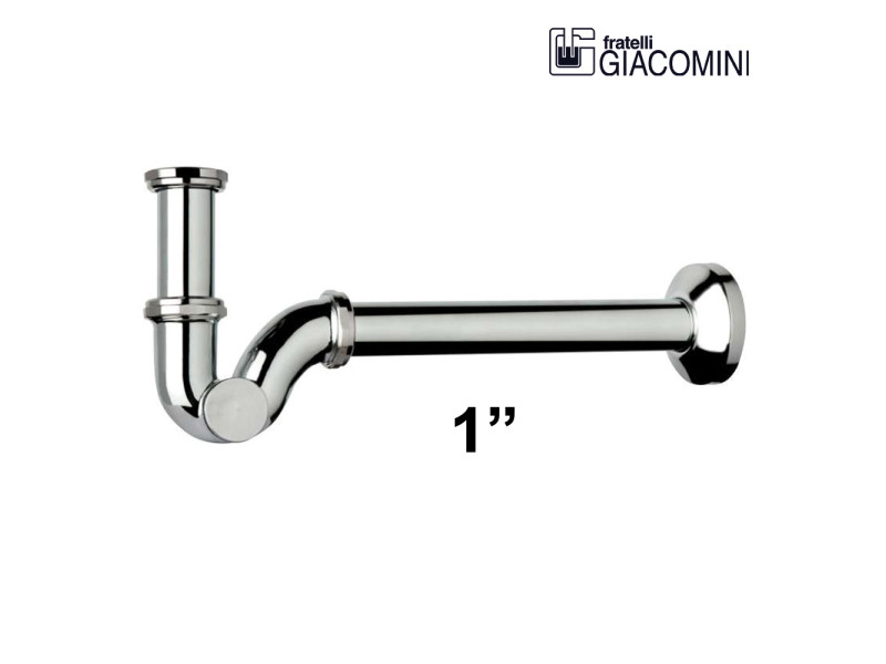 Sifone a esse per bidet 1'' in ottone cromato - Giacomini