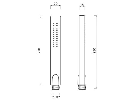 Doccetta Flat rettangolare in ABS - BNDOCCD024 Ponsi