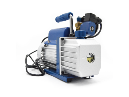 Pompa vuoto monostadio 42 Lt/min elettrovalvola e vacuometro - omologata per gas R32