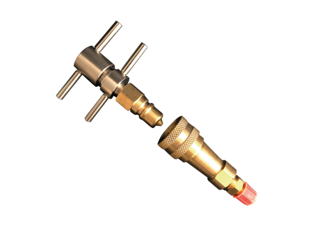 Giunto a farfalla con attacco rapido per carica e vuoto compressori ermetici