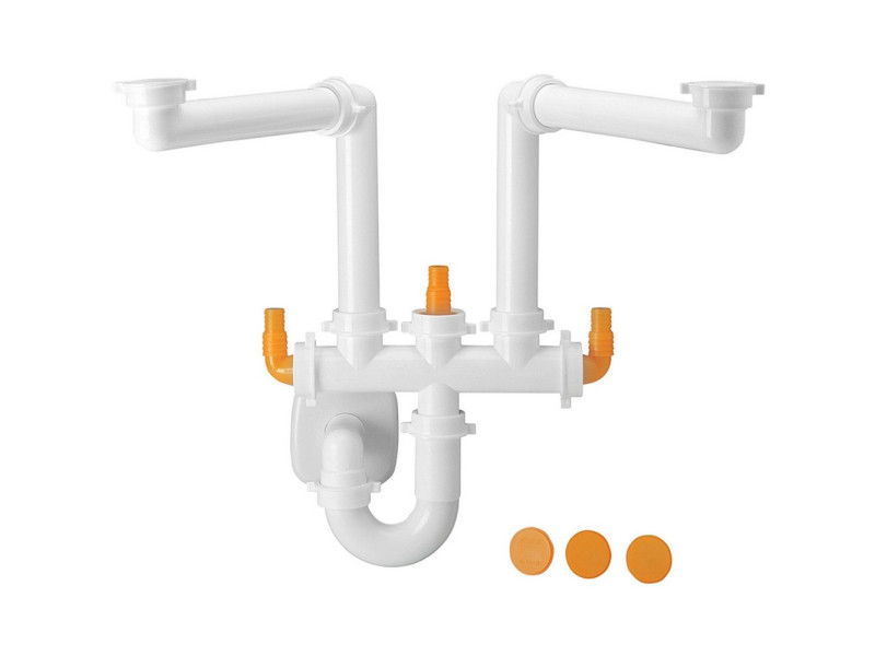 Sifone spazio 2 Lira per lavello cucina