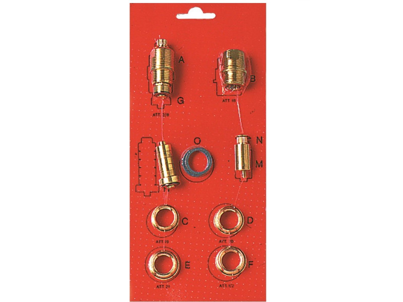 Kit universale vitoni di ricambio con riduzioni e prolunghe per rubinetti