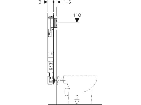Cassetta da incasso per wc GEBERIT SIGMA 8