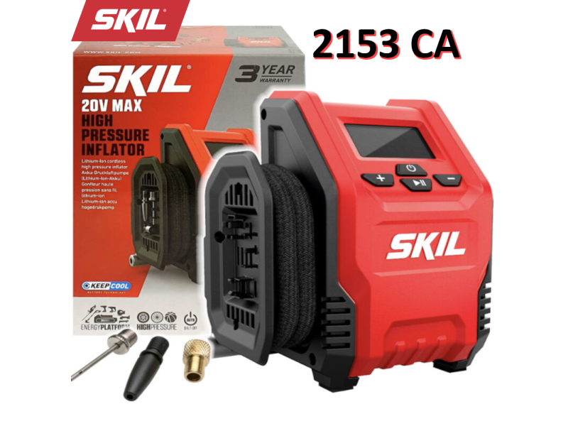 Compressore ad aria SKIL 2153 CA schermo LCD - a batteria 12V (ESCLUSA)