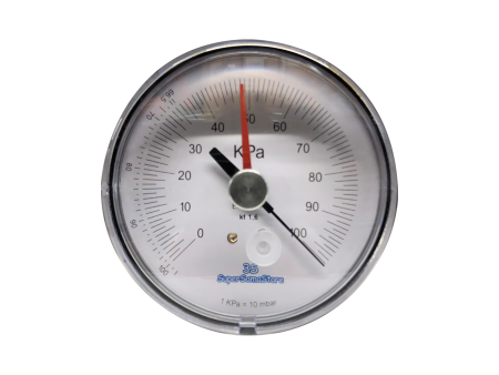 Vacuometro vuotometro diametro 80 mm scala 0/1000 mbar