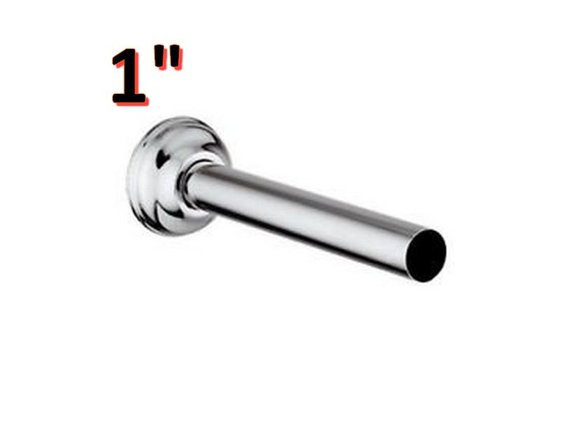 Canotto in ottone cromato con rosone Ø 26 mm