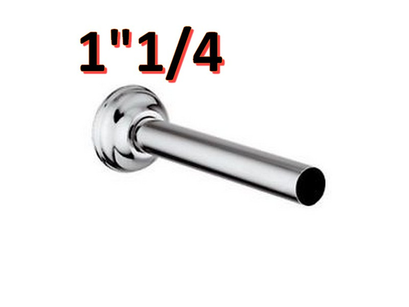 Canotto in ottone cromato con rosone Ø 32 mm