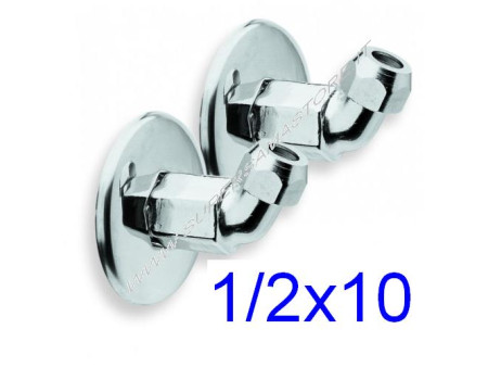 Coppia di curve curvette sottolavabo fisse 1/2'' x Ø 10 mm