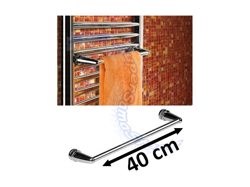 Barra portasalviette cromata cm 40 per scaldasalviette