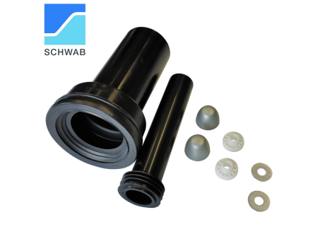 Kit di collegamento wc sospeso universale L230 mm - canotto + scarico