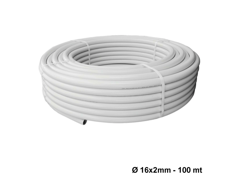Tubo multistrato nudo senza isolante per acqua Ø 16x2 mm - rotolo 100 mt