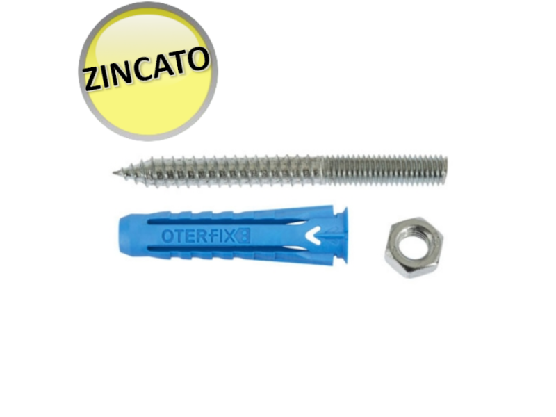 OTER - Kit ancoraggio collari zincato M8x80 mm