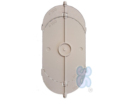 Plenum 400x150 mm in ABS attacco regolabile da Ø160 a Ø250 mm e serranda