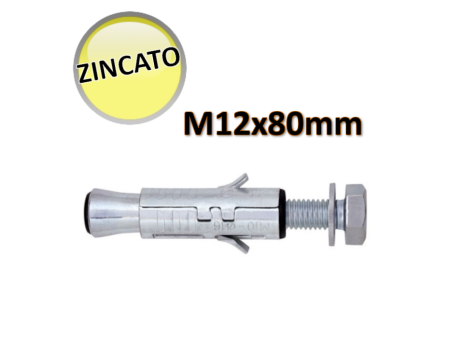 OTER - Tassello medio pesante M12 X 80 mm a due schermature con vite TE