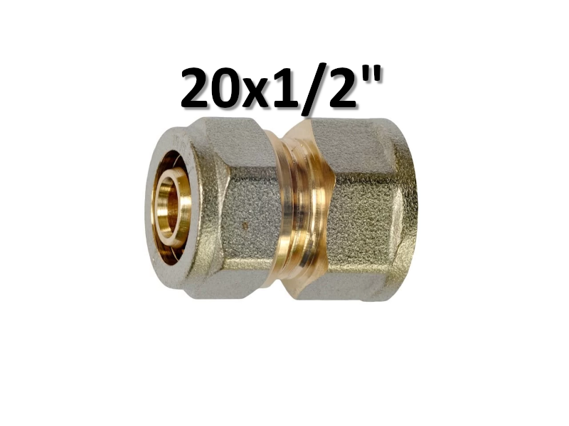 Multistrato avvitare - Raccordo dritto filettato femmina 20 x 1/2''