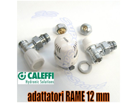 Kit Caleffi rame D.12 con testina termostatica