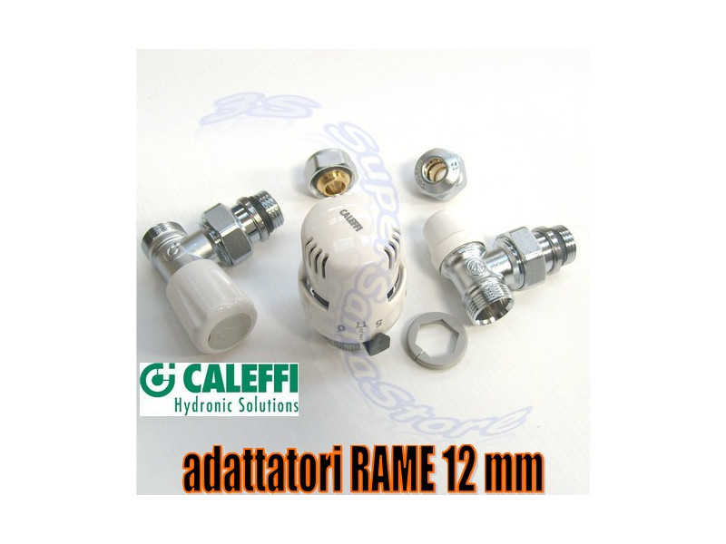 Kit Caleffi rame D.12 con testina termostatica