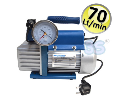 Pompa vuoto monostadio 70 Lt/min elettrovalvola e vacuometro - VPME70
