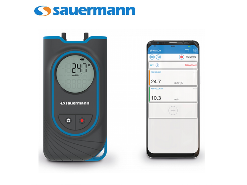 SAUERMANN Si-PM3 - Manometro Digitale WIRELESS micromanometro Pressione Differenziale