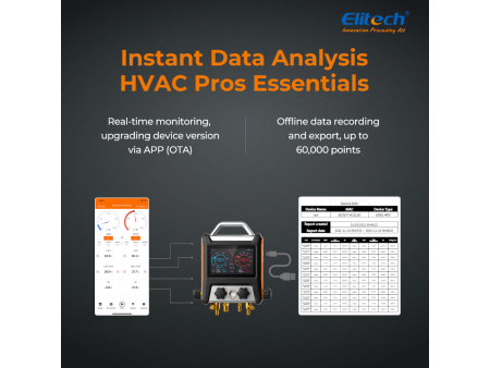 ELITECH Gruppo manometrico digitale a 4 vie per gas refrigerante MS-4000