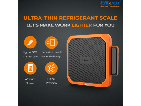 ELITECH - Bilancia refrigerante intelligente SRL-100 Bilancia di ricarica wireless ultrasottile e leggera 220LB