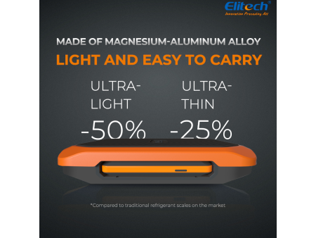 ELITECH - Bilancia refrigerante intelligente SRL-100 Bilancia di ricarica wireless ultrasottile e leggera 220LB