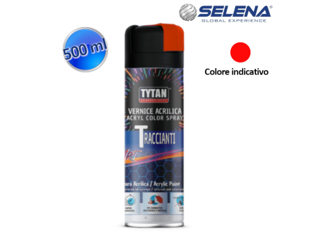 Vernice acrilica tracciante 500 ml rosso fluo