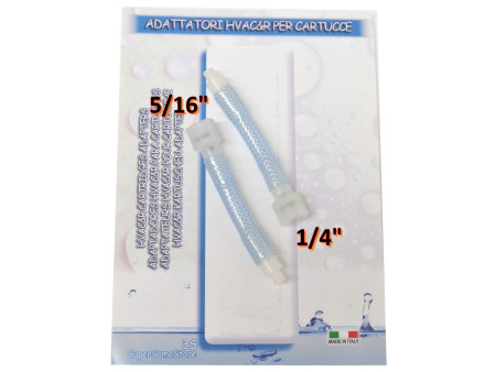 Adattatori a tubo in plastica 1/4 e 5/16 sae per sistemi Push & Fill e siringa